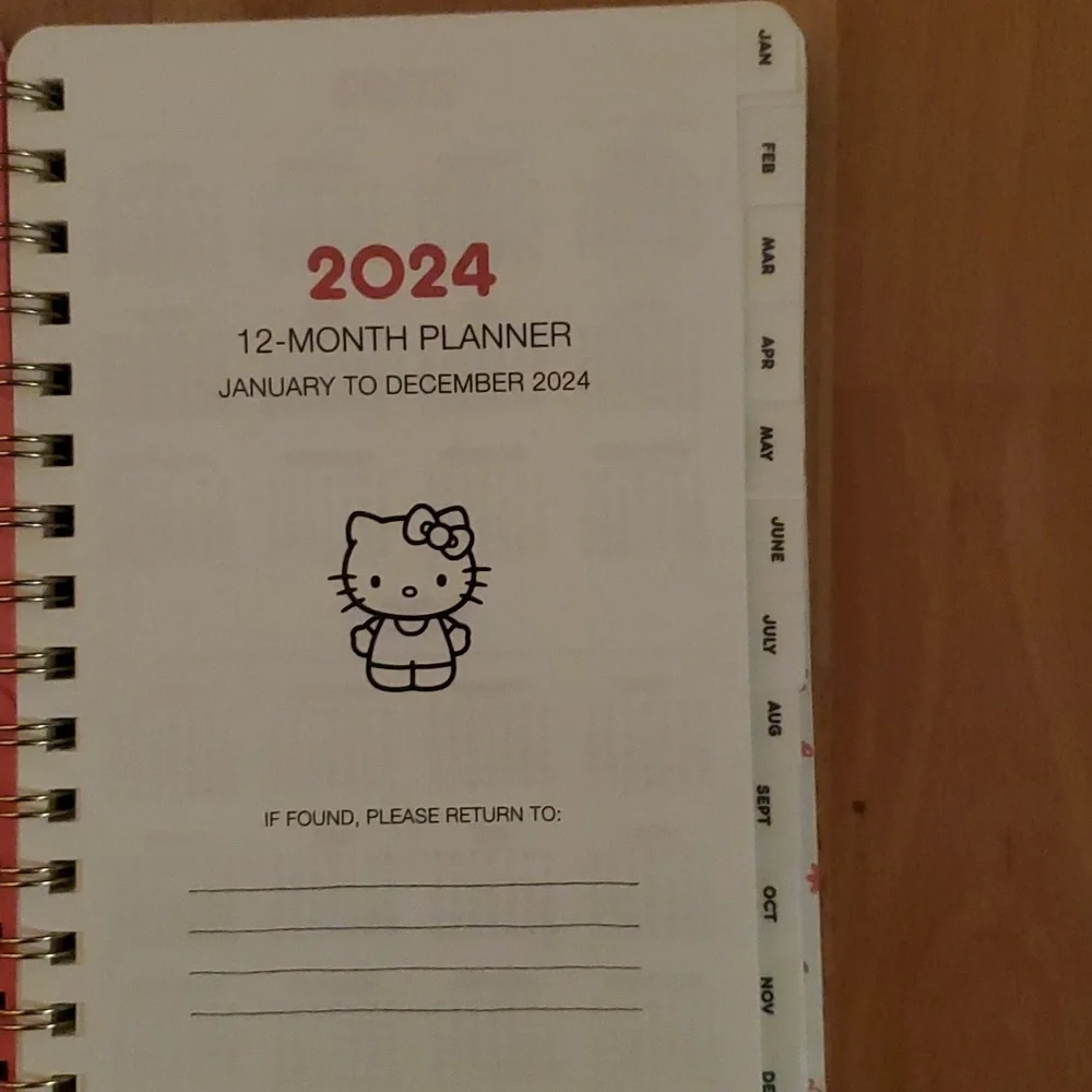 Hello Kitty‎ 2024 Planner | Orange | Calendar Date Book New